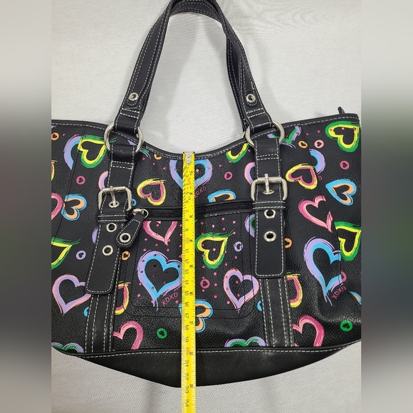 XOXO neon heart print handbag Y2K - Picture 7 of 9